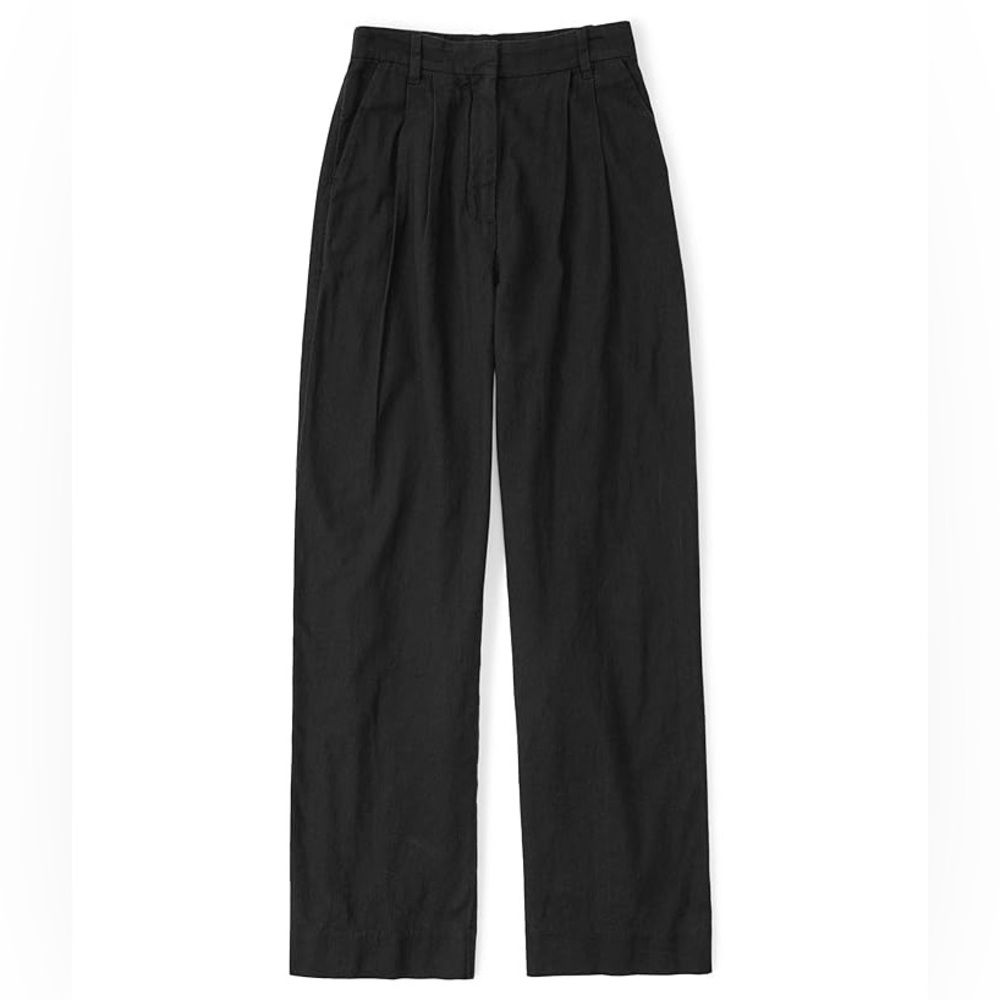 NWOT curve love linen blend wide leg pants